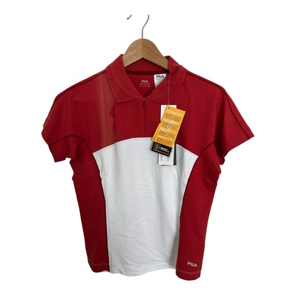 FILA Men's Red and White Polo Shirt size medium - Picture 1 of 6